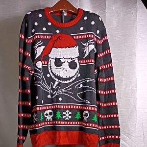 Disney Black and Red Jack Skellington Sweater Size 2XL (50-52)